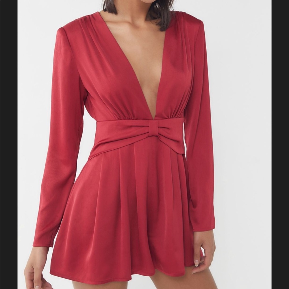 Super cute red/maroon Urban Outfitters romper!